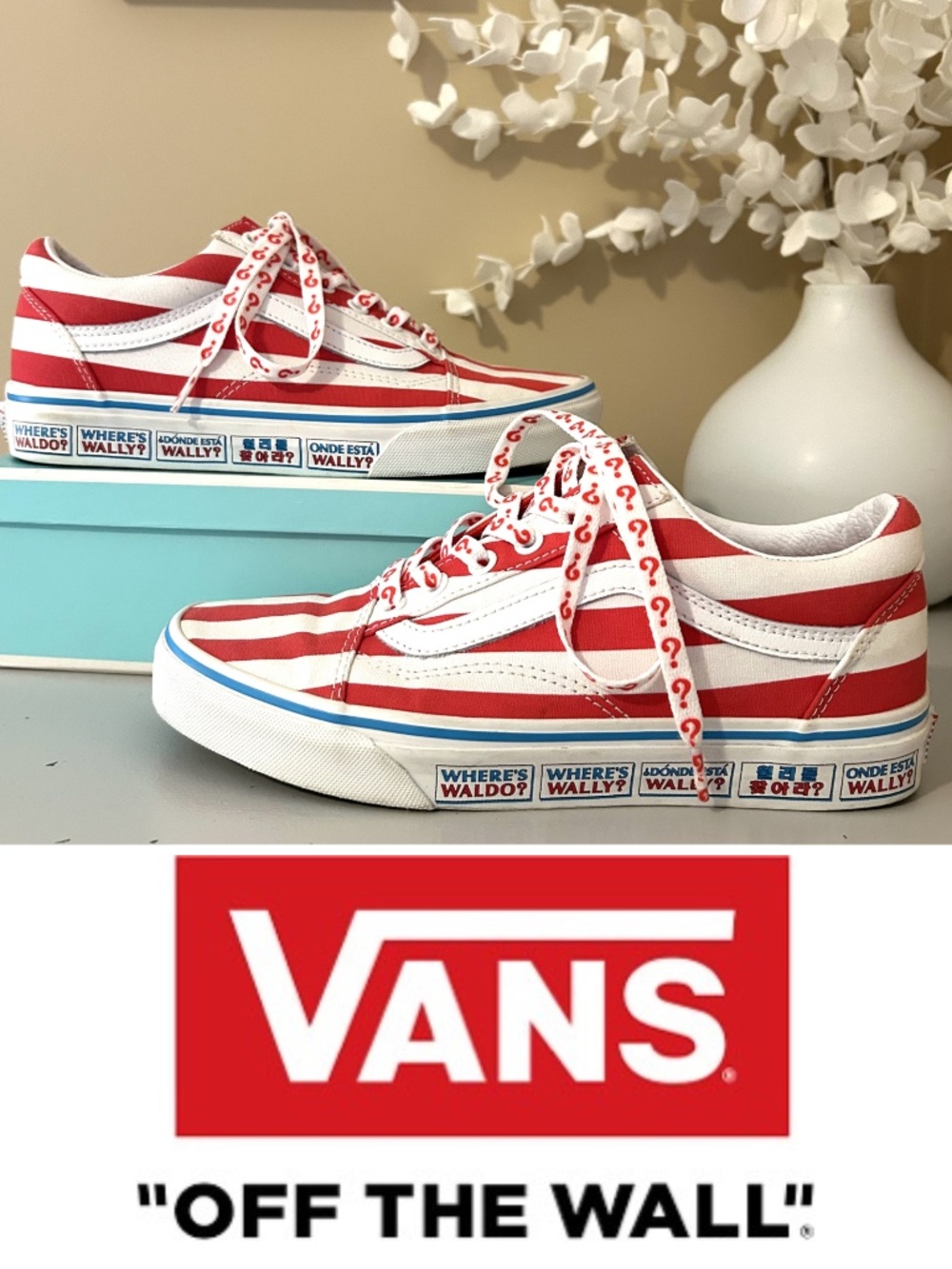 Where’s Waldo x Vans Old Skool ‘International Stripes’ Women’s 7.5 Men’s 6
